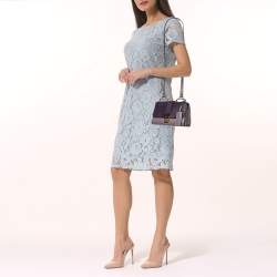 Miu Miu Two Tone Madras Leather Flap Crossbody Bag