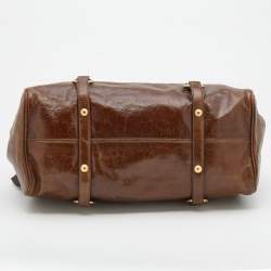 مملوكة مسبقًا Miu Miu Brown Vitello Lux Leather Bow Bag