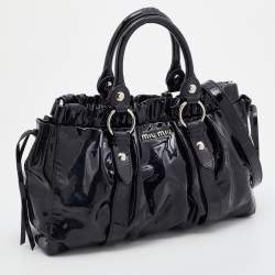 Miu Miu Black Patent Leather Tote