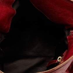 Pre Owned Miu Miu Red Leather Bow Satchel