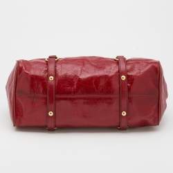 Pre Owned Miu Miu Red Leather Bow Satchel