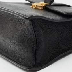Miu Miu Black Leather Mini Madras Top Handle Bag