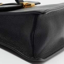 Miu Miu Black Leather Mini Madras Top Handle Bag