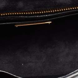 Miu Miu Black Leather Mini Madras Top Handle Bag