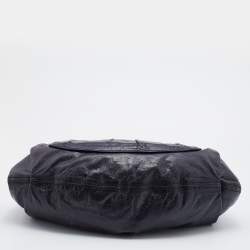 Miu Miu Deep Violet Leather Gathered Hobo 