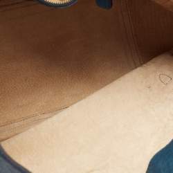 Pre Owned Miu Miu Blue Leather Turnlock Shoulder Bag