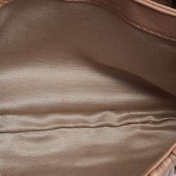 Pre Owned Miu Miu Beige Matelassé Leather Flap Shoulder Bag