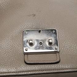 Miu Miu Grey Leather Flap Shoulder Bag