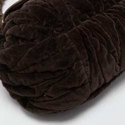 مملوكة مسبقًا Miu Miu Brown Suede and Leather Coffer Frame Satchel