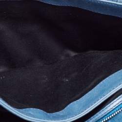 Miu Miu Blue Matelasse Leather Flap Wallet on Chain