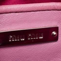 Miu Miu Bubble Gum Matelasse Leather Crystal Crossbody Bag
