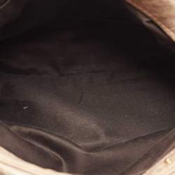 Pre Owned Miu Miu Beige Leather Lily Distressed Satchel