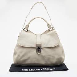 Miu Miu Off White Leather Vitello Top Handle Bag