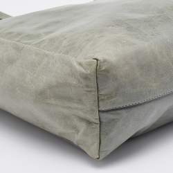 Pre Owned Miu Miu Pastel Green Leather Shopper Tote