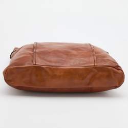 Pre Owned Miu Miu Brown Leather Shoulder Bag