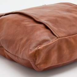 Pre Owned Miu Miu Brown Leather Shoulder Bag