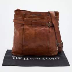 Pre Owned Miu Miu Brown Leather Shoulder Bag