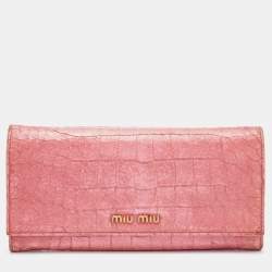 Pink Croc Embossed Bifold Wallet - Bifold Wallets - Michael Louis