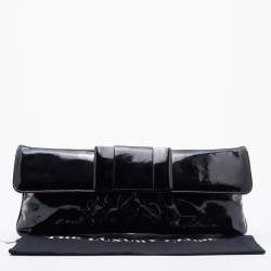 Miu Miu Black Patent Leather Long Flap Clutch