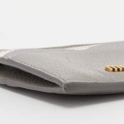 Miu Miu Grey/White Leather Card Holder