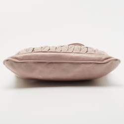 Pre Owned Miu Miu Pink Matelassé Leather Crossbody Bag 