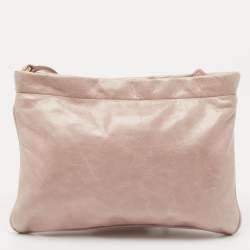 Pre Owned Miu Miu Pink Matelassé Leather Crossbody Bag 