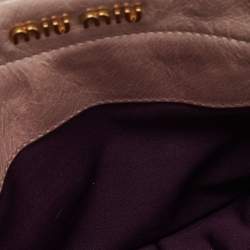 Pre Owned Miu Miu Pink Matelassé Leather Crossbody Bag 