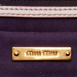 Miu Miu Beige Matelassé Leather Flap Shoulder Bag