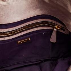 Miu Miu Beige Matelassé Leather Flap Shoulder Bag