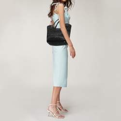 Miu Miu Black Matelassé Leather 2 Way Bag