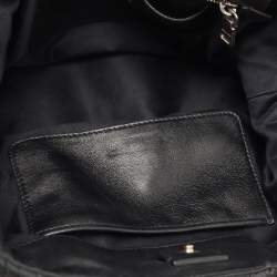 Miu Miu Black Matelassé Leather 2 Way Bag