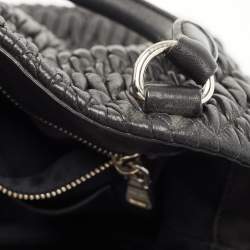 Miu Miu Black Matelassé Leather 2 Way Bag