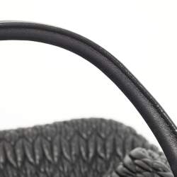 Miu Miu Black Matelassé Leather 2 Way Bag