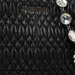 Miu Miu Black Matelassé Leather 2 Way Bag