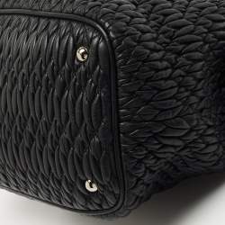 Miu Miu Black Matelassé Leather 2 Way Bag