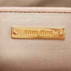 Miu Miu Pink Matelassé Leather Wristlet Clutch