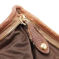 Miu Miu Brown Matelasse Leather Tote