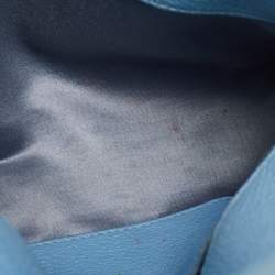 Pre Owned Miu Miu Light Blue Leather Flap Chain Shoulder Bag