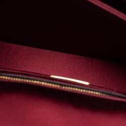 مملوكة مسبقًا Miu Miu Burgundy Velvet and Patent Leather Crystal Embellished Flap Top Handle Bag