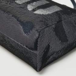 Miu Miu Blue/Silver Sequin Logo Shopper Tote