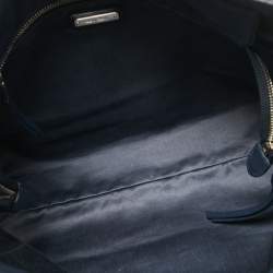 Miu Miu Blue/Silver Sequin Logo Shopper Tote