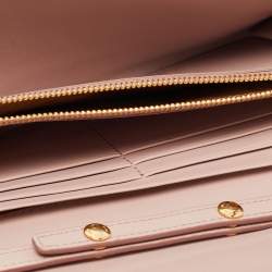 Miu Miu Pink Matelasse Leather Flap Chain Clutch