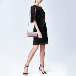 Miu Miu Pink Matelasse Leather Flap Chain Clutch