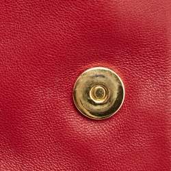 Miu Miu Red Matelasse Leather Shoulder Bag