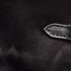 Pre Owned Miu Miu Black Satin Crystals Embellished Flap Clutch Bag