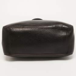 Pre Owned Miu Miu Black Madras Leather Tote