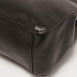 Pre Owned Miu Miu Black Madras Leather Tote