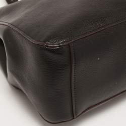 Pre Owned Miu Miu Black Madras Leather Tote