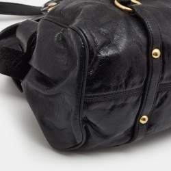 Miu Miu Black Leather Bow Satchel