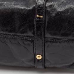 Miu Miu Black Leather Bow Satchel